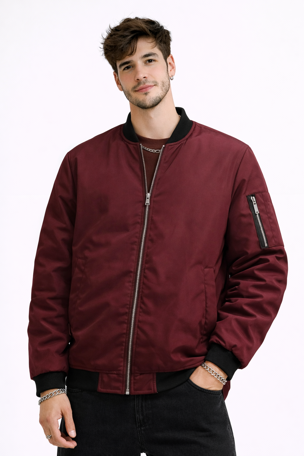 Bomber jacket for cold weather