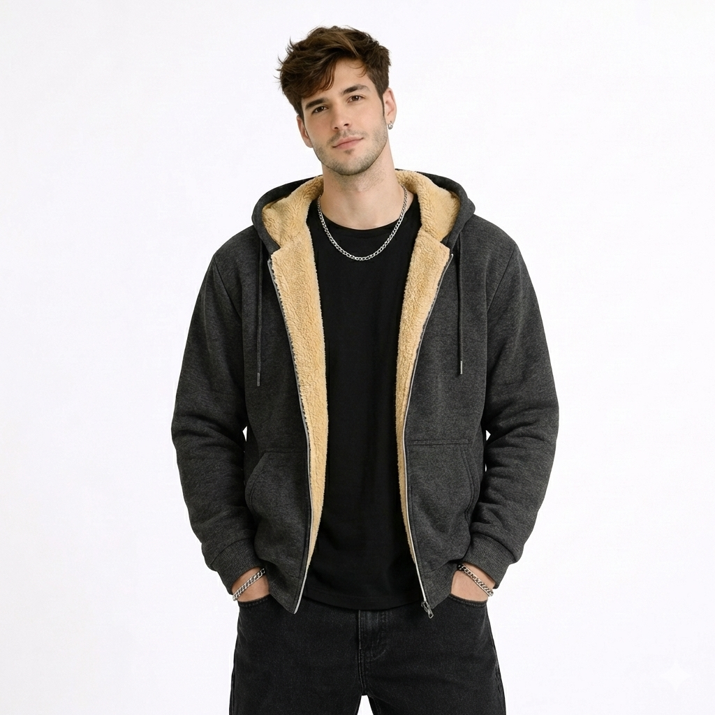 Lambswool Coat with Hood