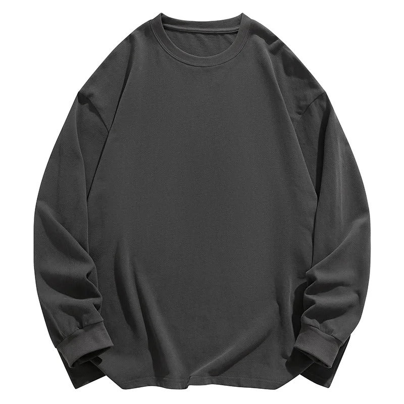 Heavyweight pure cotton long-sleeved T-shirt