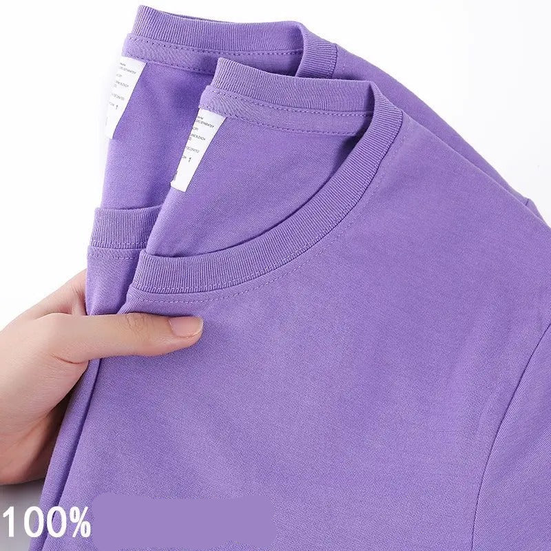 100% cotton solid color T-shirt