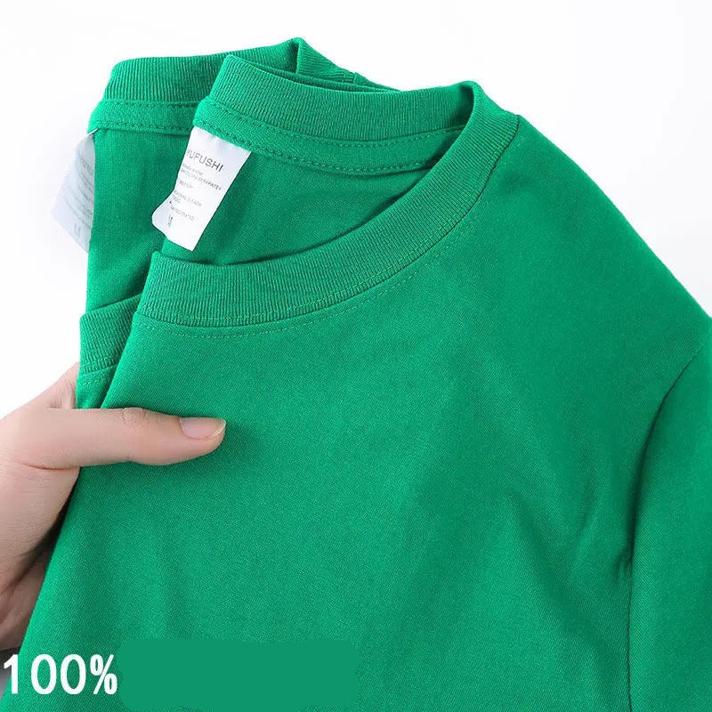 100% cotton solid color T-shirt