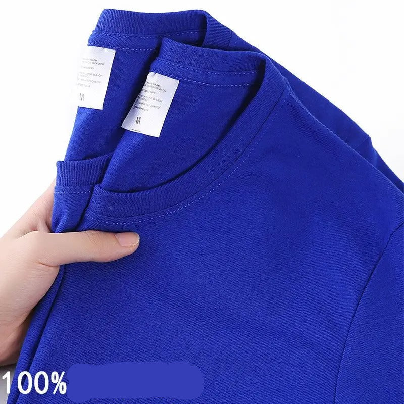 100% cotton solid color T-shirt