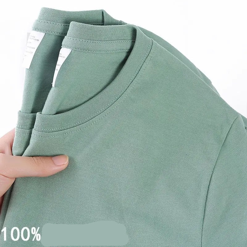 100% cotton solid color T-shirt