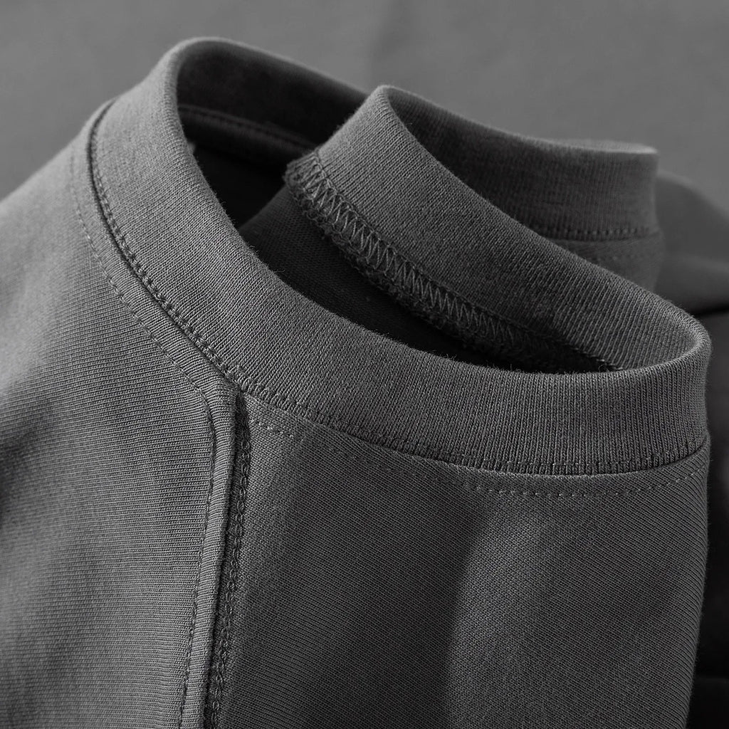 Heavyweight pure cotton long-sleeved T-shirt