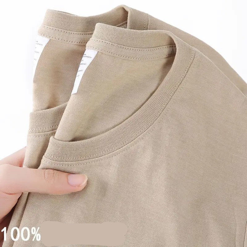 100% cotton solid color T-shirt