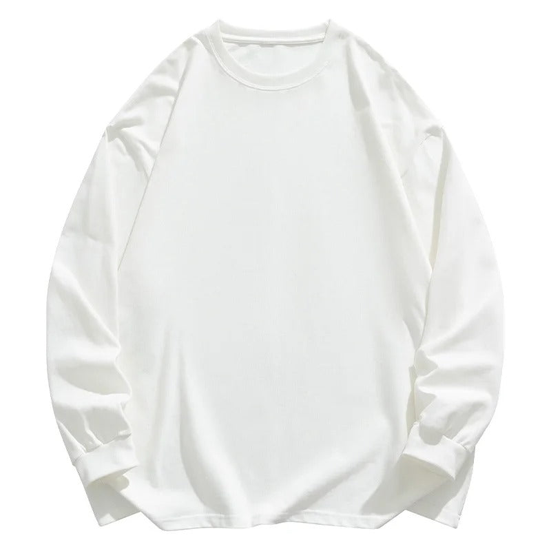 Heavyweight pure cotton long-sleeved T-shirt