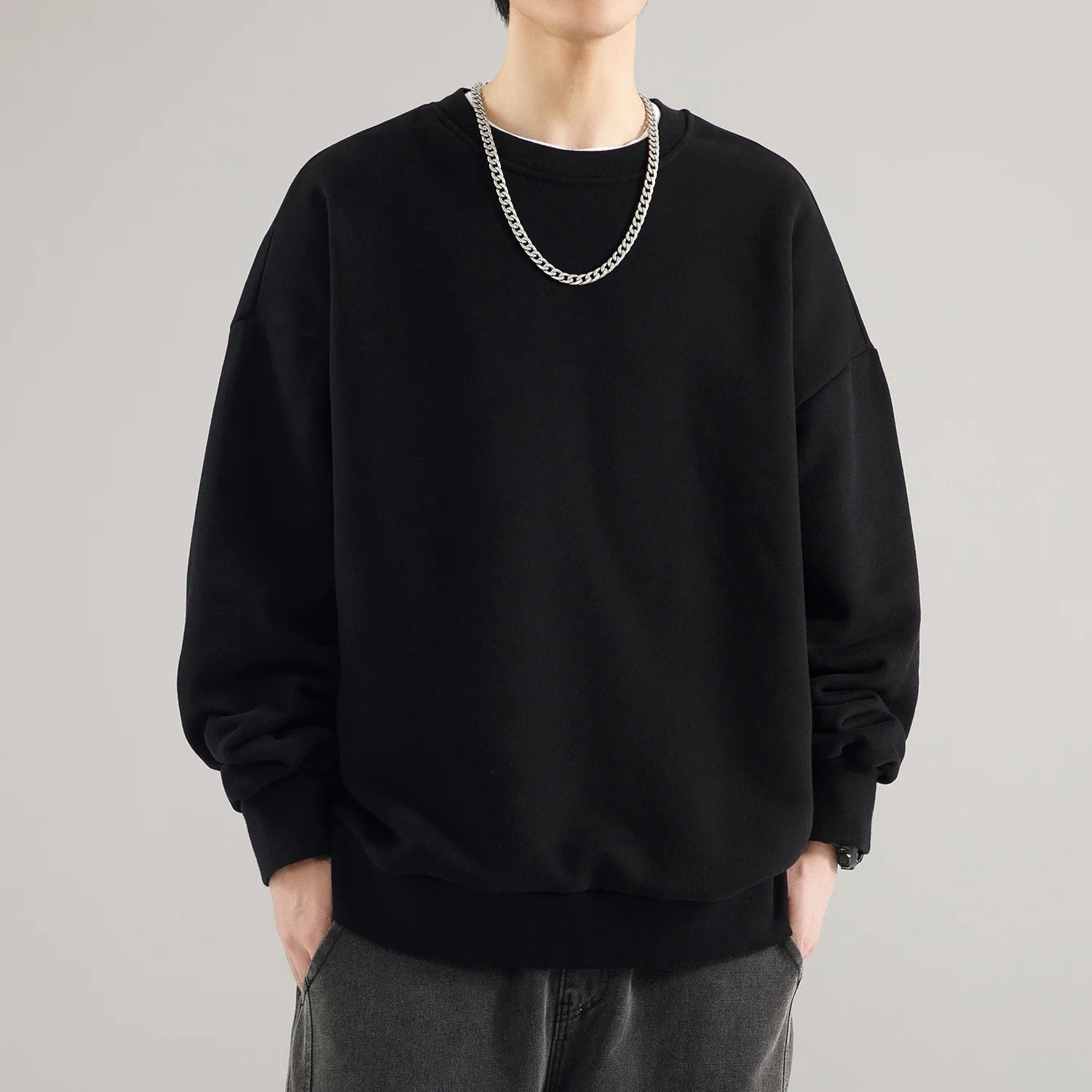 Oversized Long Sleeve Goth Punk T-Shirt